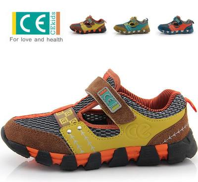 CE童鞋 2014春夏新款 男童真皮包頭涼鞋，透氣鏤空設計引領兒童框潮流